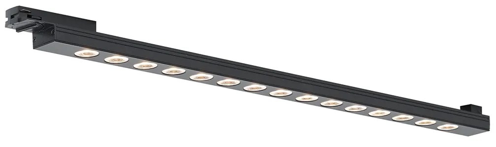 Moderné čierne stropné svietidlo pre 1-fázový koľajnicový systém 15W 1170 lm 3000K - Iconic Tsiri