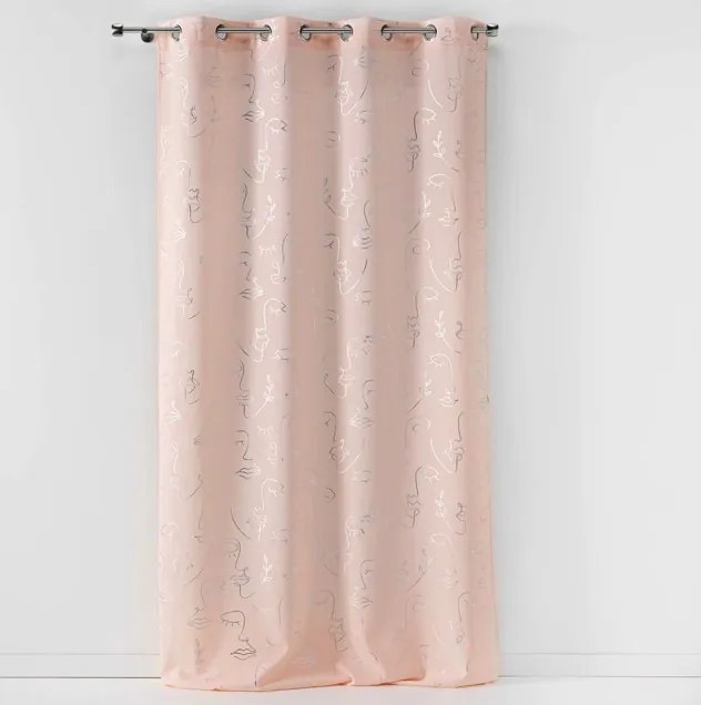 Elegantný záves zdobený lesklým strieborným vzorom 140x260 cm