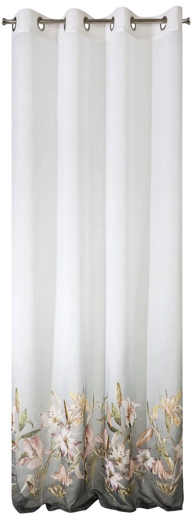 ZÁVES NA KRÚŽKOCH PAMELA 140X250 CM VZOROVANÁ