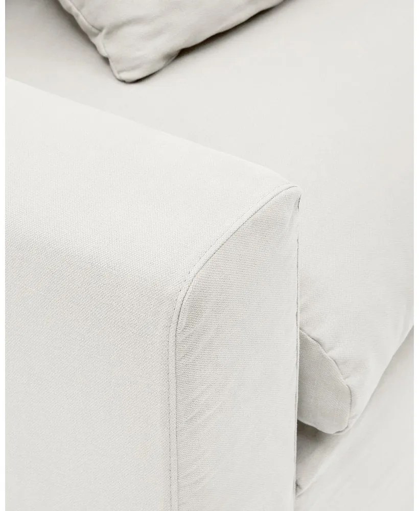 Biele ľanové kreslo Nora – Kave Home