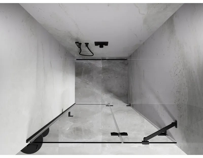 Mexen, Mexen Lunar pravé otočné sprchové dvere 70 cm, priehľadné, pištoľovo šedé kartáčované - 834-070-000-66-00-P