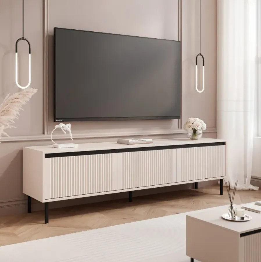 Moderný TV stolík  MADDEN 150 cm béžová