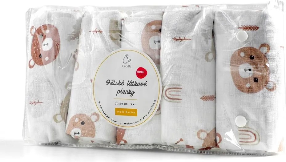 Polášek Látkové plienky 5 kusov: Medvedík a šípy