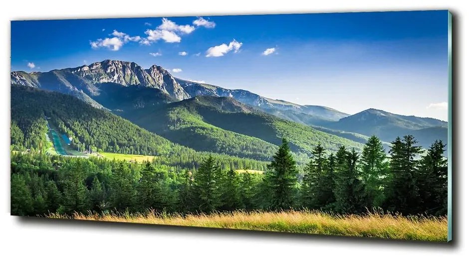 Foto obraz fotografie na skle Skokanský mostík Tatry cz-obglass-125x50-91165762