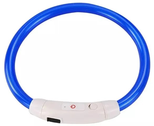 Nuxie LED svietiaci obojok pre mačku a psa 55 cm oranžový