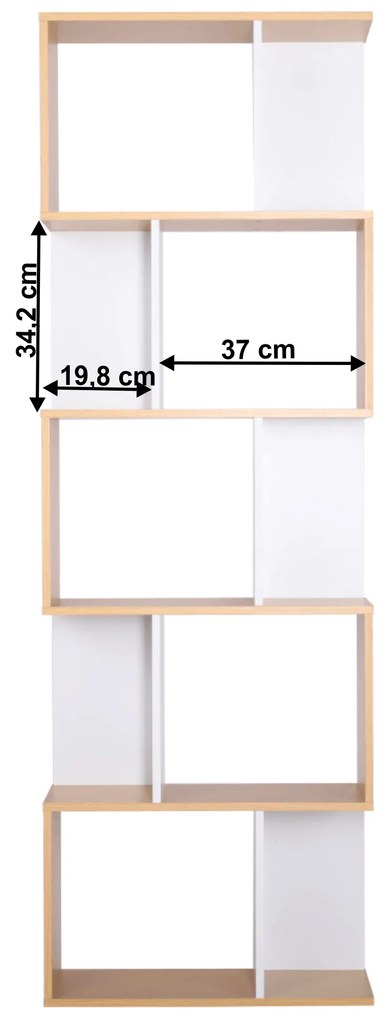 Kondela Regál, borovica/biela, ERDEM NEW TYP 3