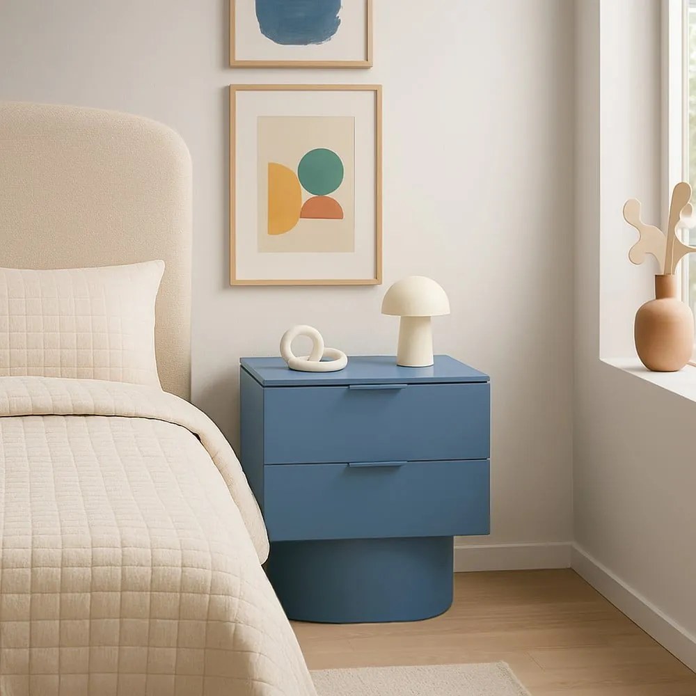 Modrý nočný stolík Totem – Teulat