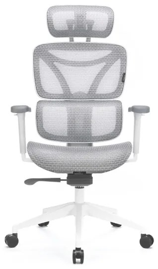 Kancelárska ergonomická stolička LEVANO šedá/biela/čierna