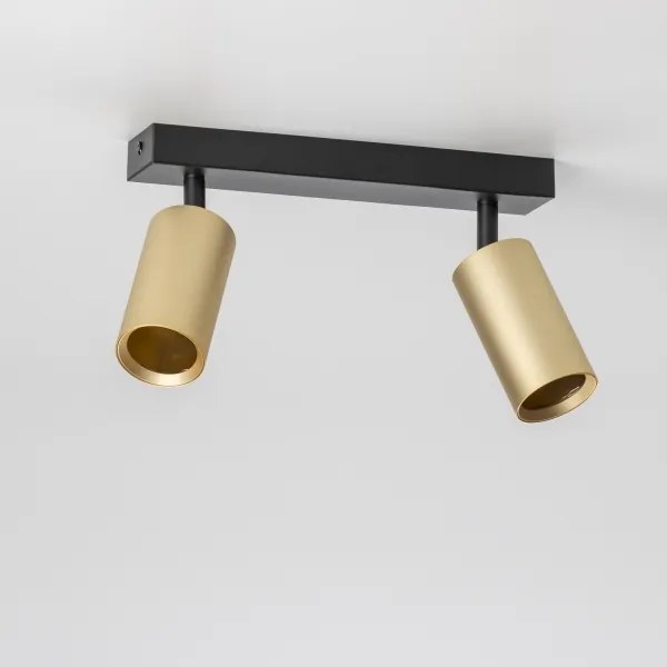 Brilagi - Bodové svietidlo SELE GOLDEN 2xGU10/30W/230V čierna/zlatá