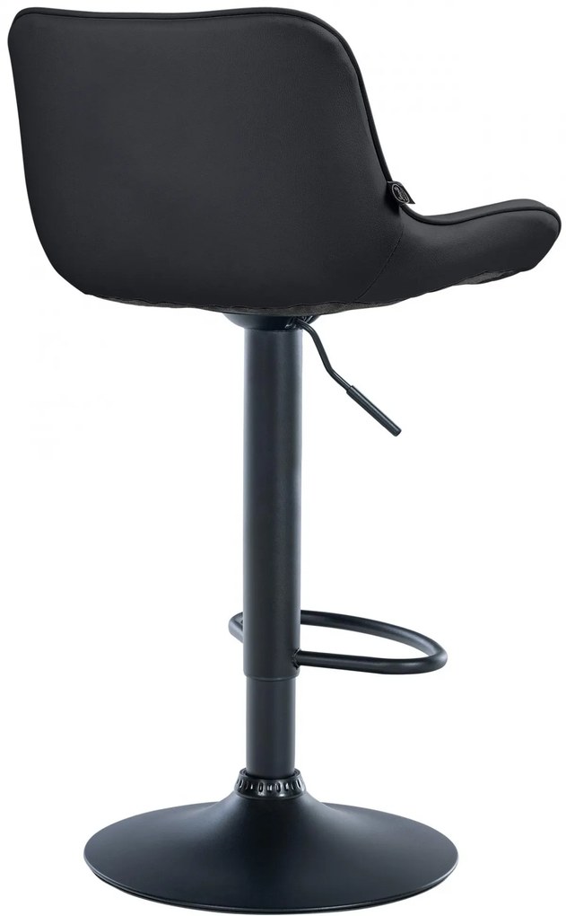 Design-Shop 2x Barová stolička Vonore - koženka, čierny rám - Čierna