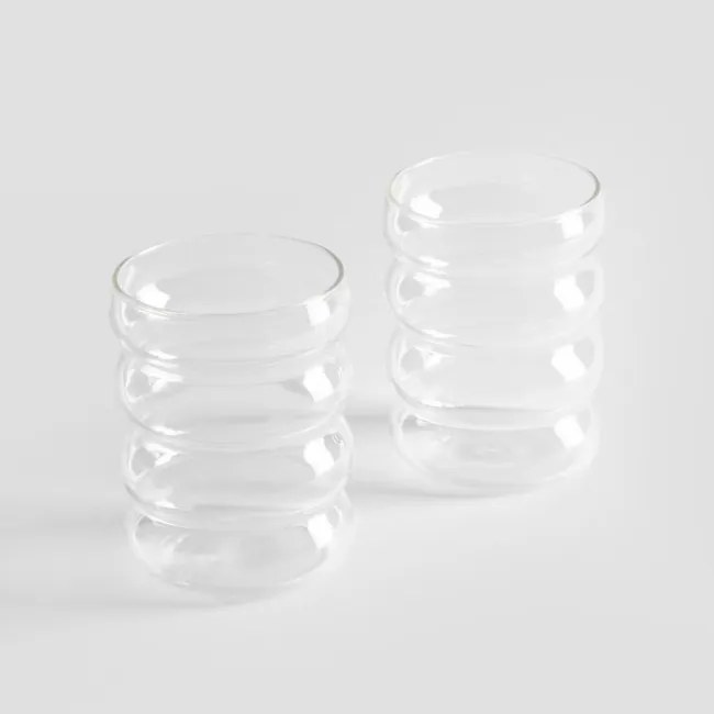 Sada dvoch pohárov BUBBLY priesvitné 739231 360 ml