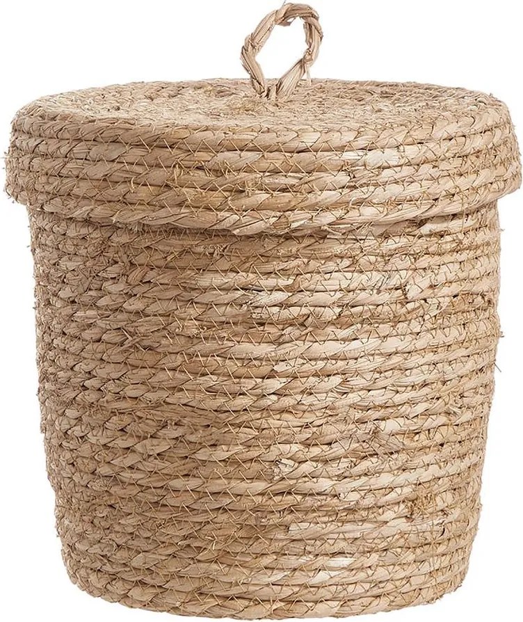 RUSH ROPE Kôš guľatý s viečkom 25 cm