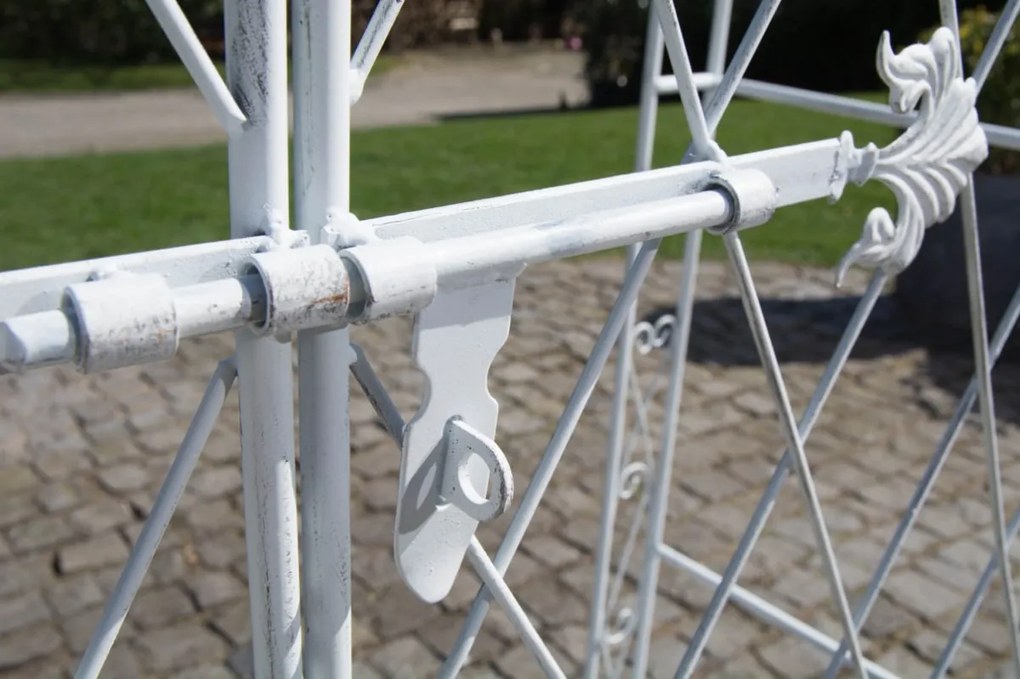 Oblúk na ruže Mel s bránkou - Biela antik