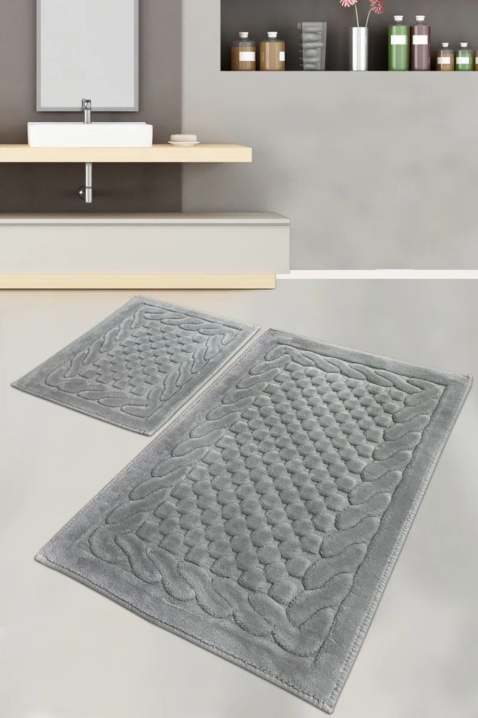 Súprava 2 kusov kúpeľňových predložiek Bambi sivá