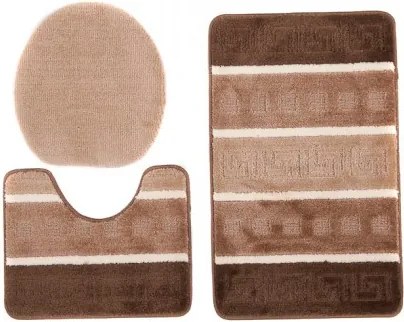 Sada kúpeľňových koberčekov MULTI C5016 CAMEL hnedý grécky