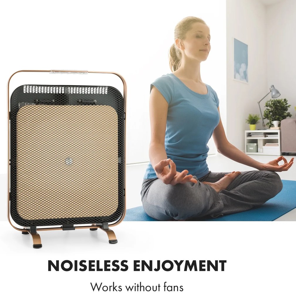 Klarstein HeatPal Marble Blackline, infračervený ohrievač, 1300 W, mramor, hliník