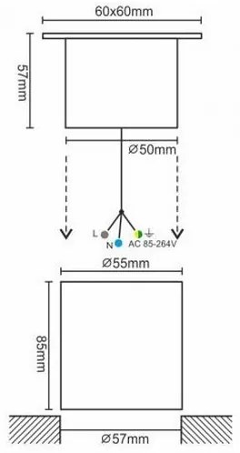 LED Vonkajšie nájazdové svietidlo LED/4W/85-264V IP67 4000K