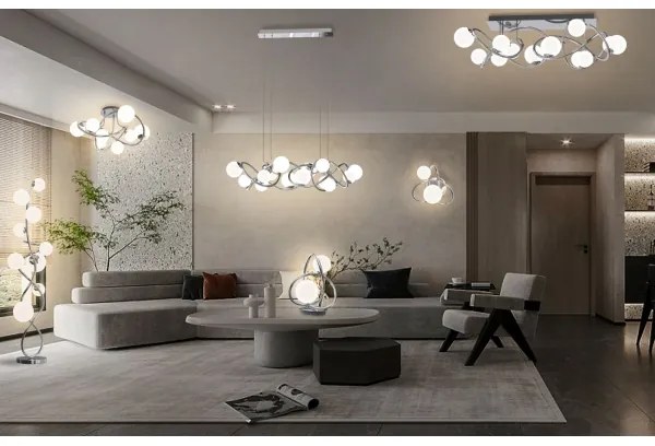 Wofi 8014-207 - LED Stolná lampa NANCY 2xG9/3,5W/230V lesklý chróm