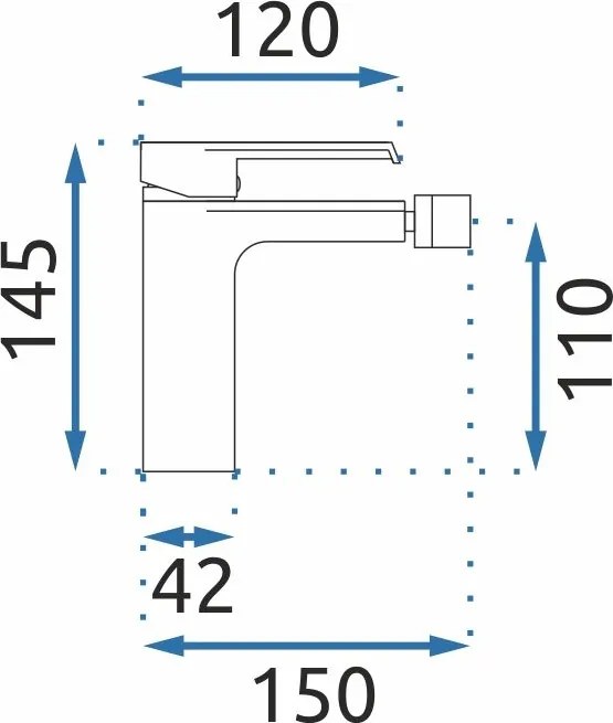 Rea Hass, bidetová batéria, zlatá matná, REA-B9970