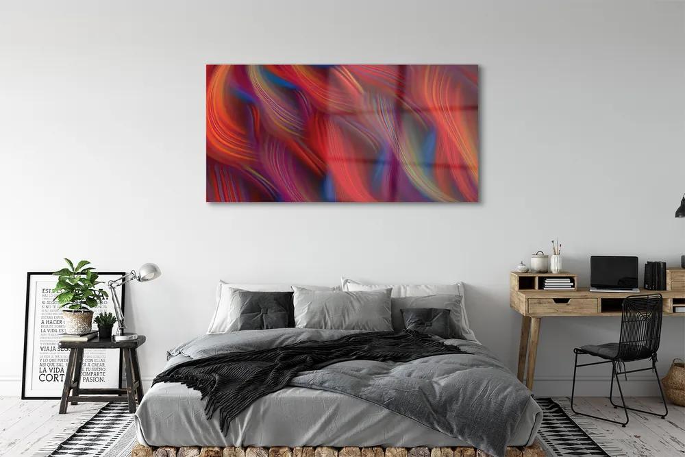 Obraz na akrylátovom skle Farebné pruhy fraktály 140x70 cm