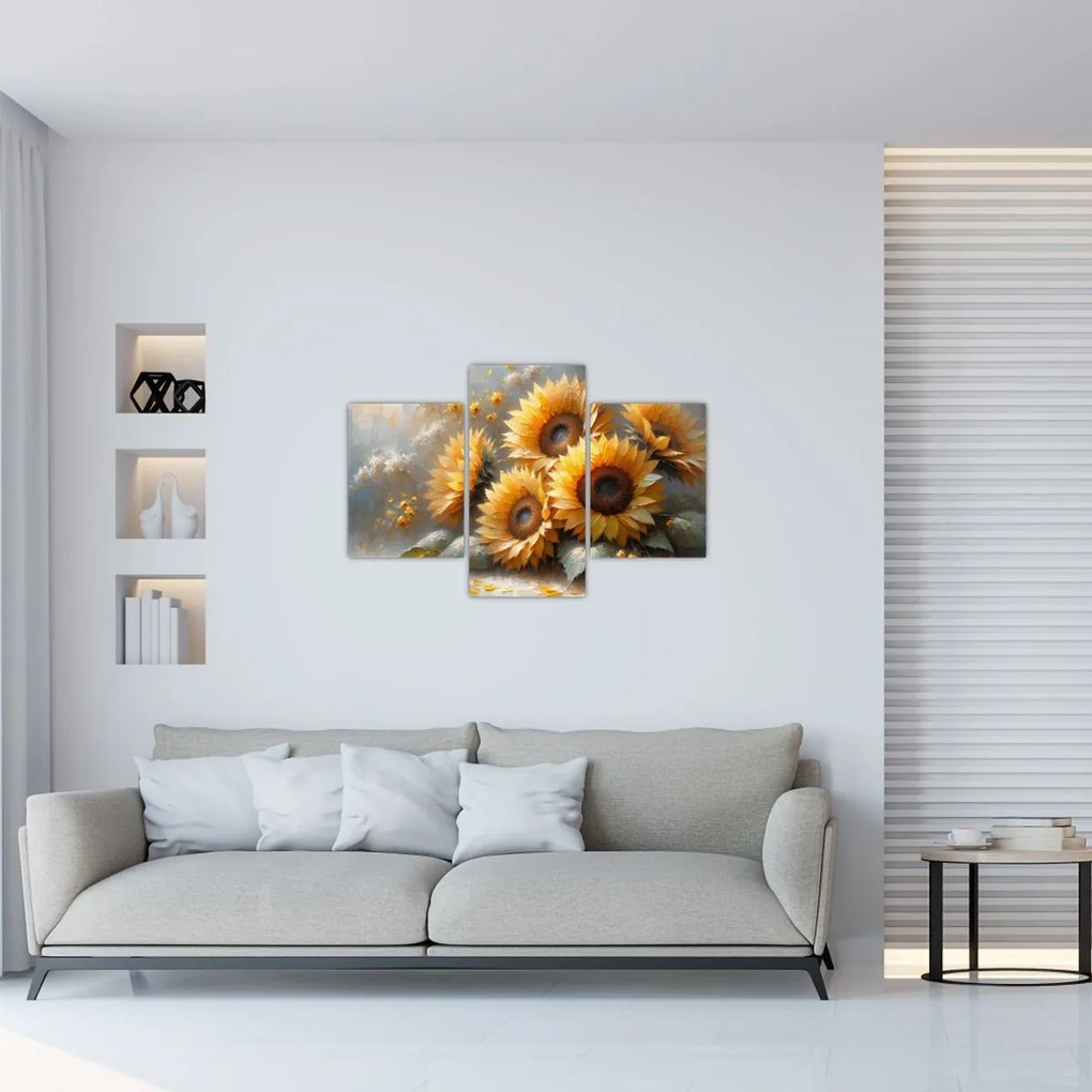 Obraz - Maľba slnečníc (90x60 cm)