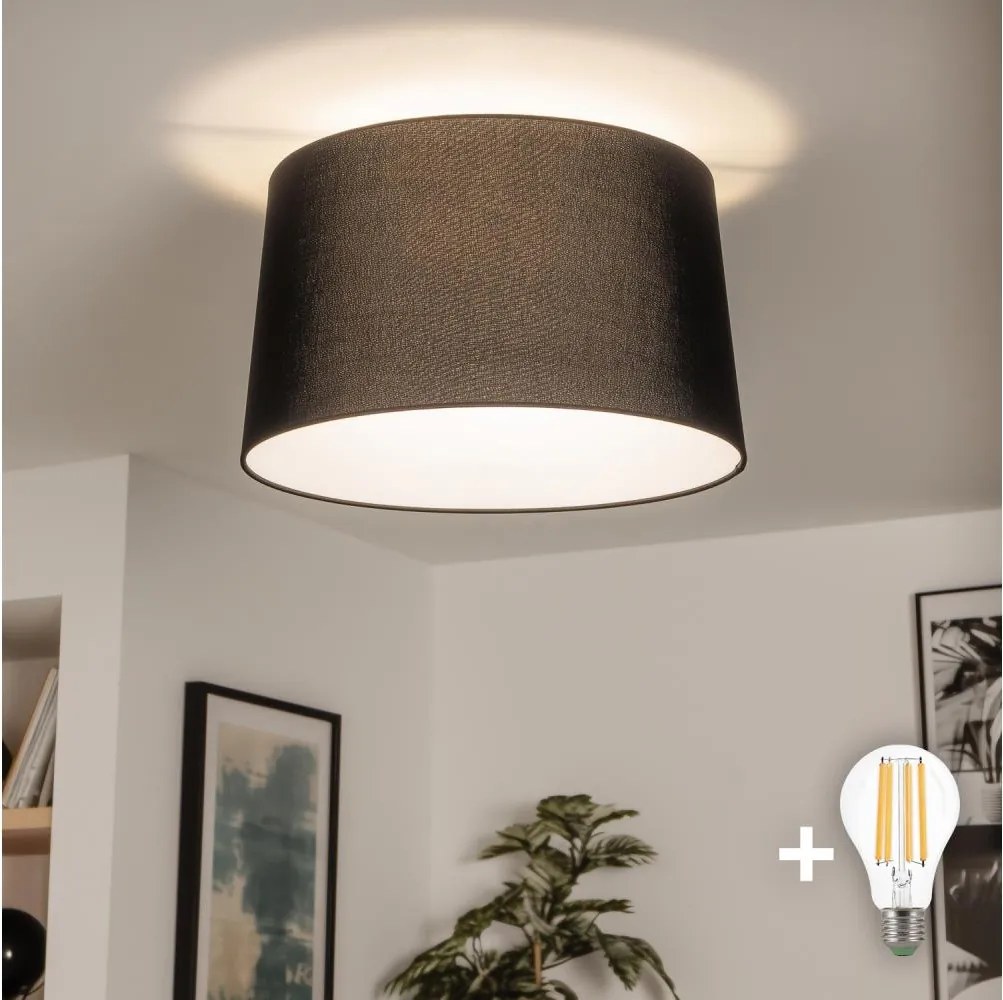 Brilagi - LED Prisadený luster CERIA 1xE27/40W/230V pr. 45 cm čierna
