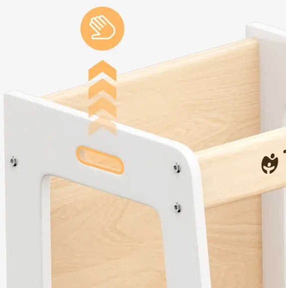 Učiaca veža 3v1 Mooby 35 naturálna / biela