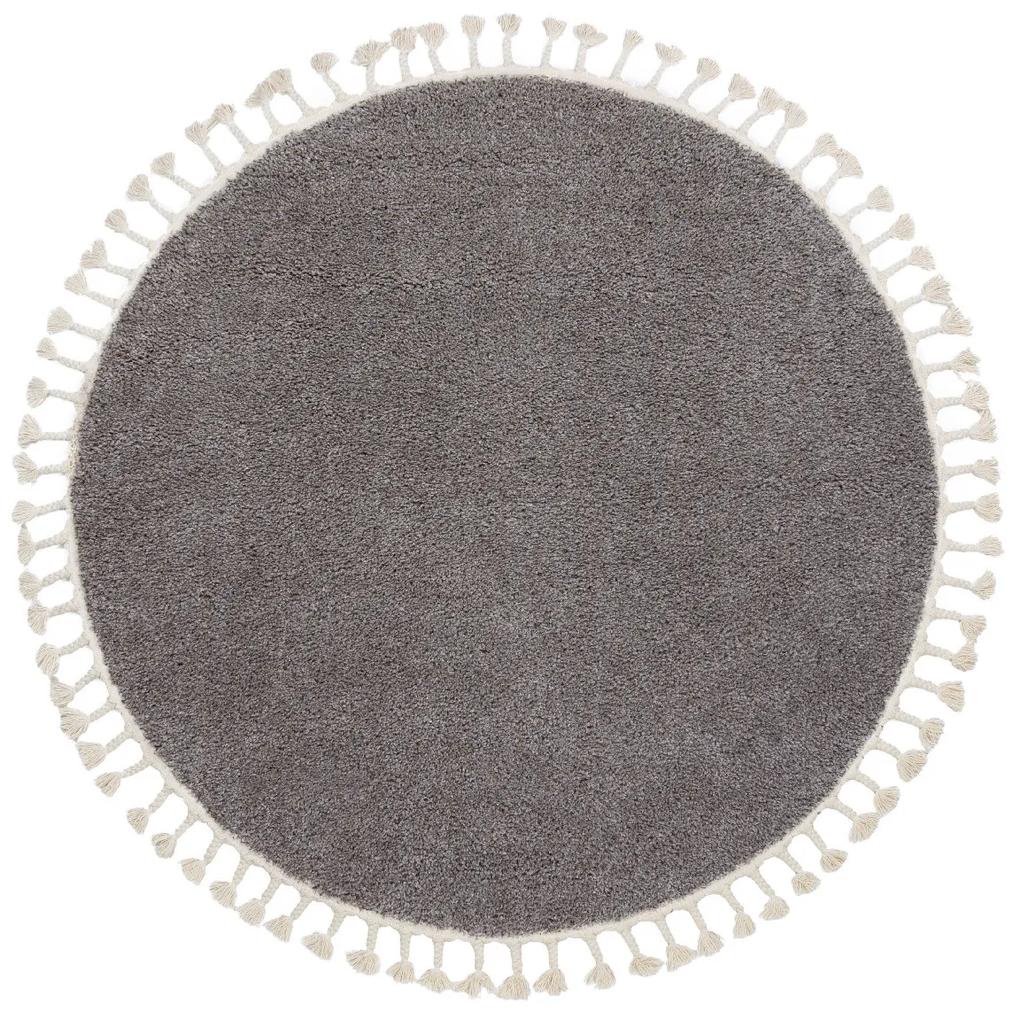 Dywany Łuszczów Kusový koberec Berber 9000 brown kruh - 120x120 (priemer) kruh cm