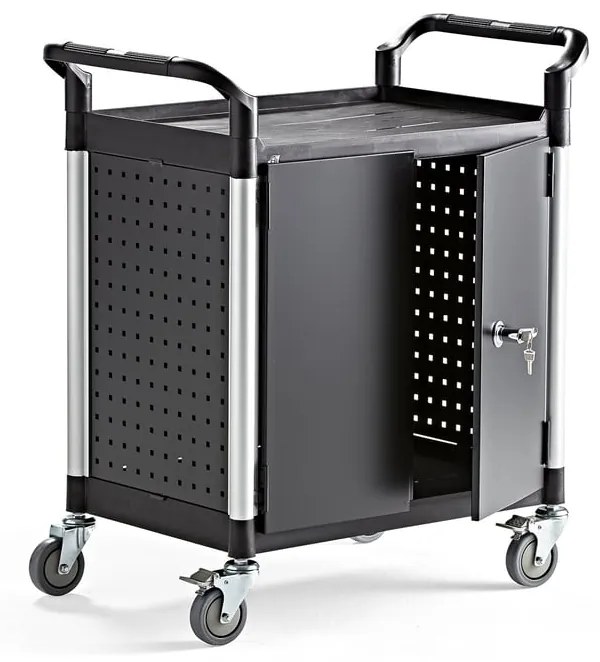 Vozík na náradie MOVE, s uzamykateľnou skrinkou, 850x480x950 mm