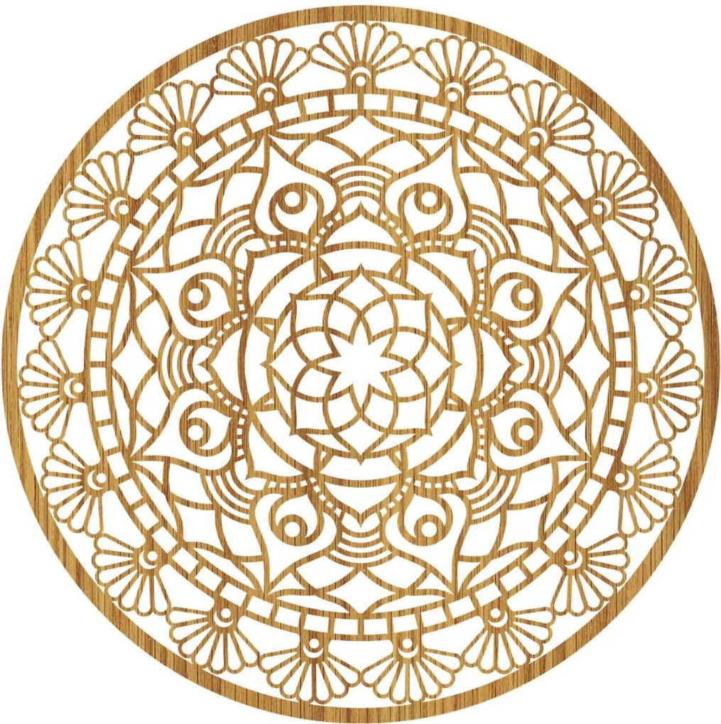 SENTOP | Drevená mandala harmónie – Elegantná dekorácia na stenu I SENTOP HDF0176