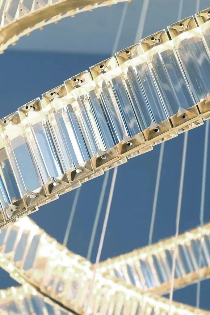 Toolight Toolight, LED závesné svietidlo 24W 4000lm APP1079-CP, zlatá, OSW-08891