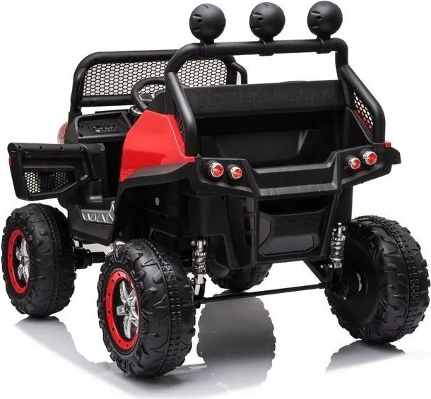LEAN CARS Akumulátorové vozidlo Mercedes Unimog S, červené