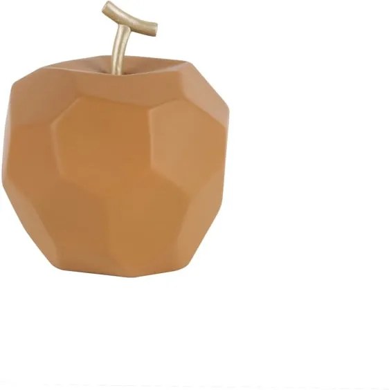 Matne karamelovohnedá betónová soška PT LIVING Origami Apple