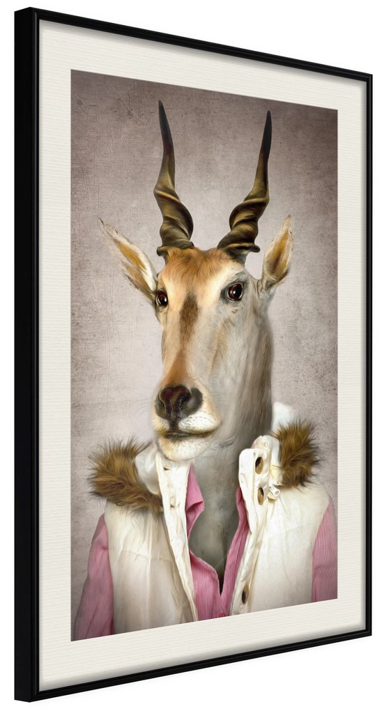 Artgeist Plagát - Antelope Jessica [Poster] Veľkosť: 20x30, Verzia: Čierny rám