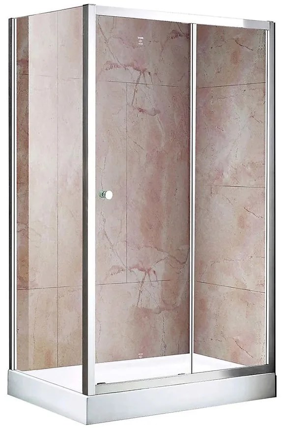 Sprchový kút Vega-Sigma 120x70 číra chróm