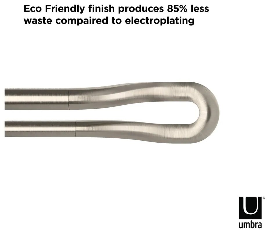 Roztiahnuteľná dvojitá garniža z nehrdzavejúcej ocele 107 - 305 cm Midnight – Umbra