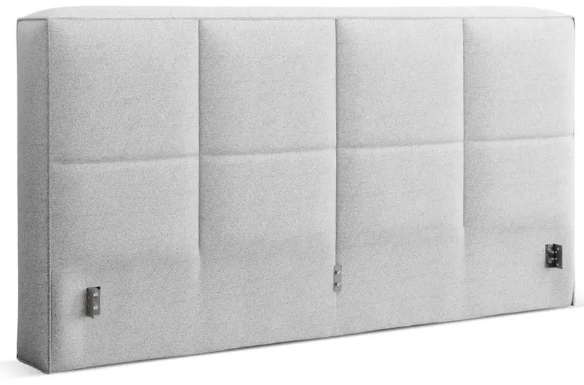 Svetlosivá čalúnená dvojlôžková posteľ s úložným priestorom s roštom 140x200 cm Simon Darren – Micadoni