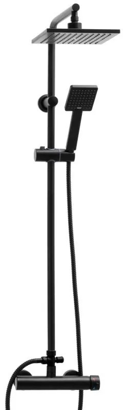Sprchová súprava KIT - čierna - hlavica 20x20 cm