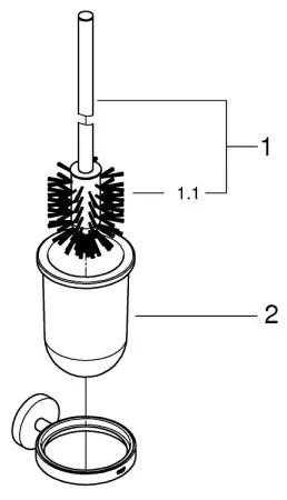 GROHE 411852430 - Sada na čistenie WC START 398 × 121 mm čierna