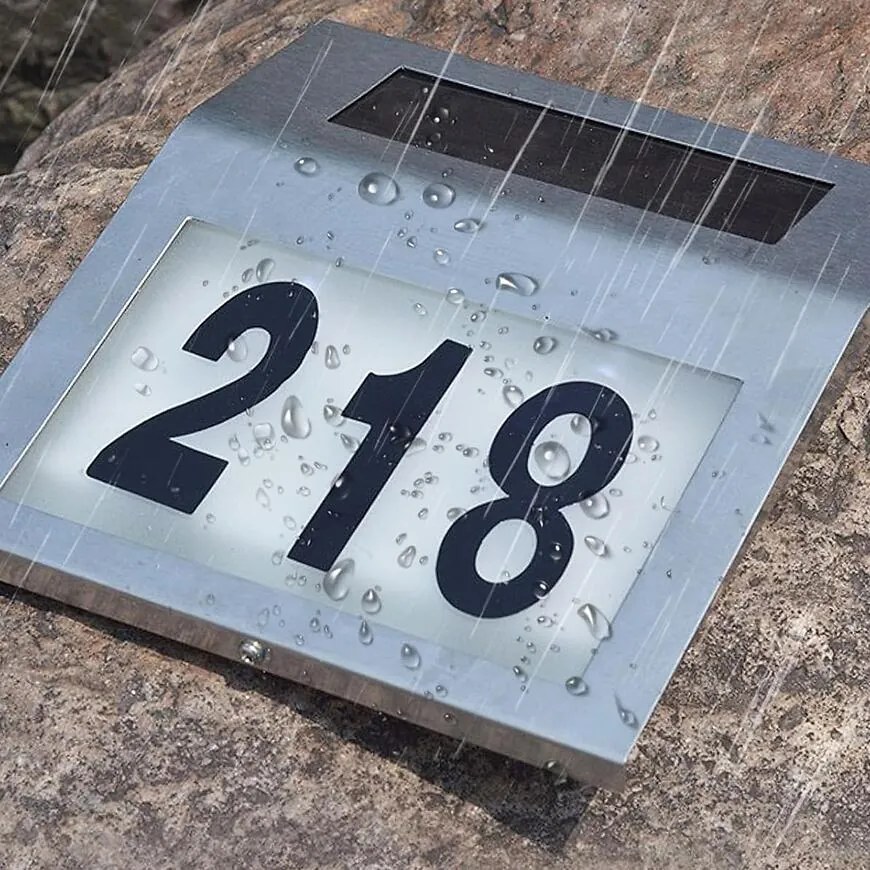 Solárna lampa číslo domu Broy 46827 chróm