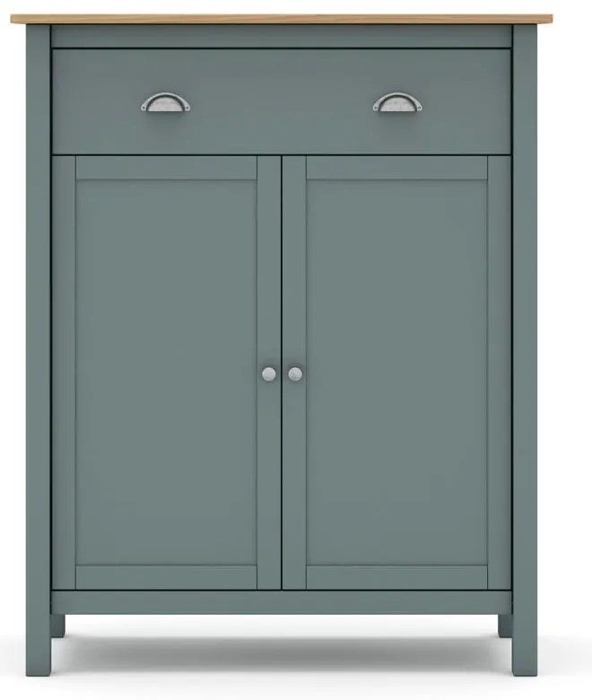 Komoda sivozelená z borovicového dreva 90x110x40 cm Misti – Marckeric