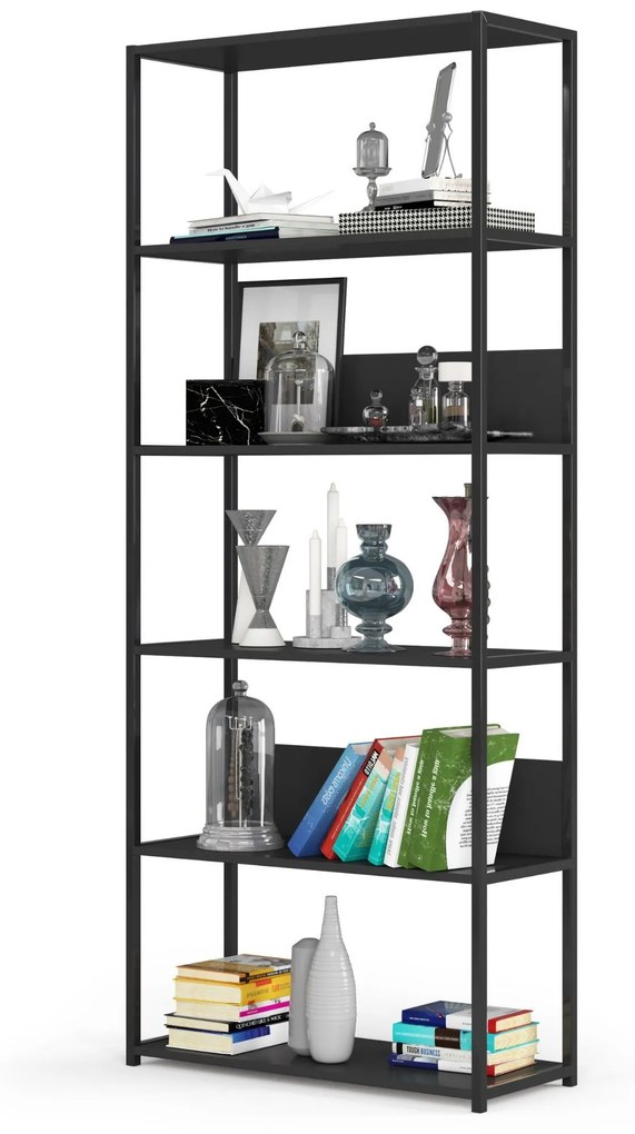 Regál PRAMONI 80x192 cm čierny