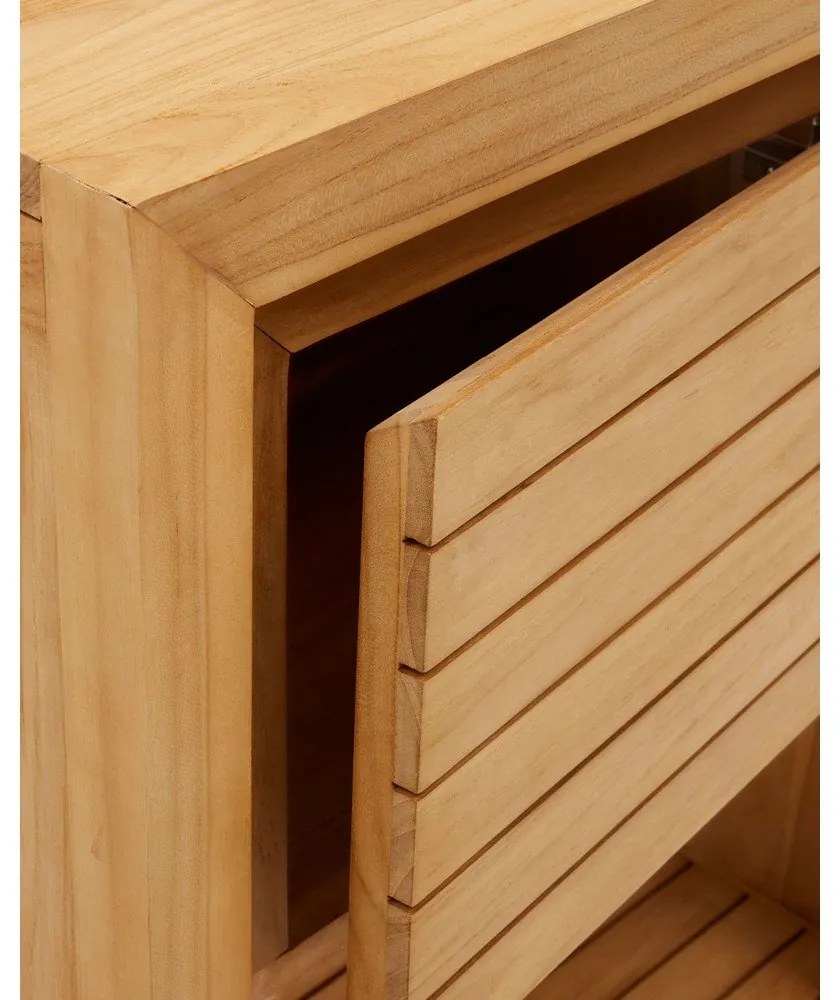 Nízka skrinka pod umývadlo z teakového dreva v prírodnej farbe 60x80 cm Saula – Kave Home