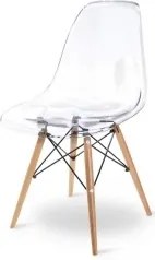 Židle DSW, transparentní sedák (Buk)  S1115 CULTY +
