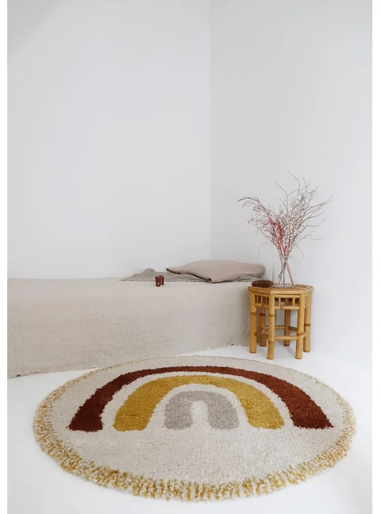 Detský koberec Nattiot Bohemian Rainbow, ø 120 cm