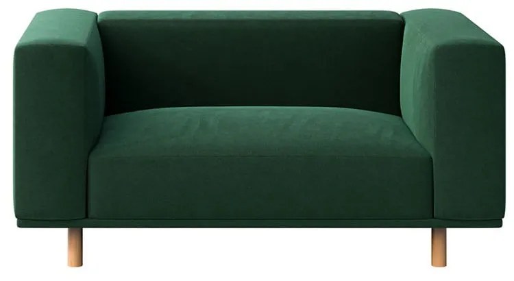 Tmavozelené zamatové relaxačné kreslo Kukumo – Ame Yens