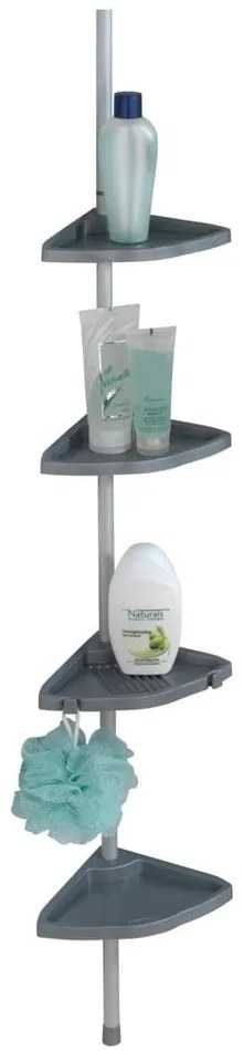 Sivá teleskopická nástenná polička do kúpeľne Wenko Easy