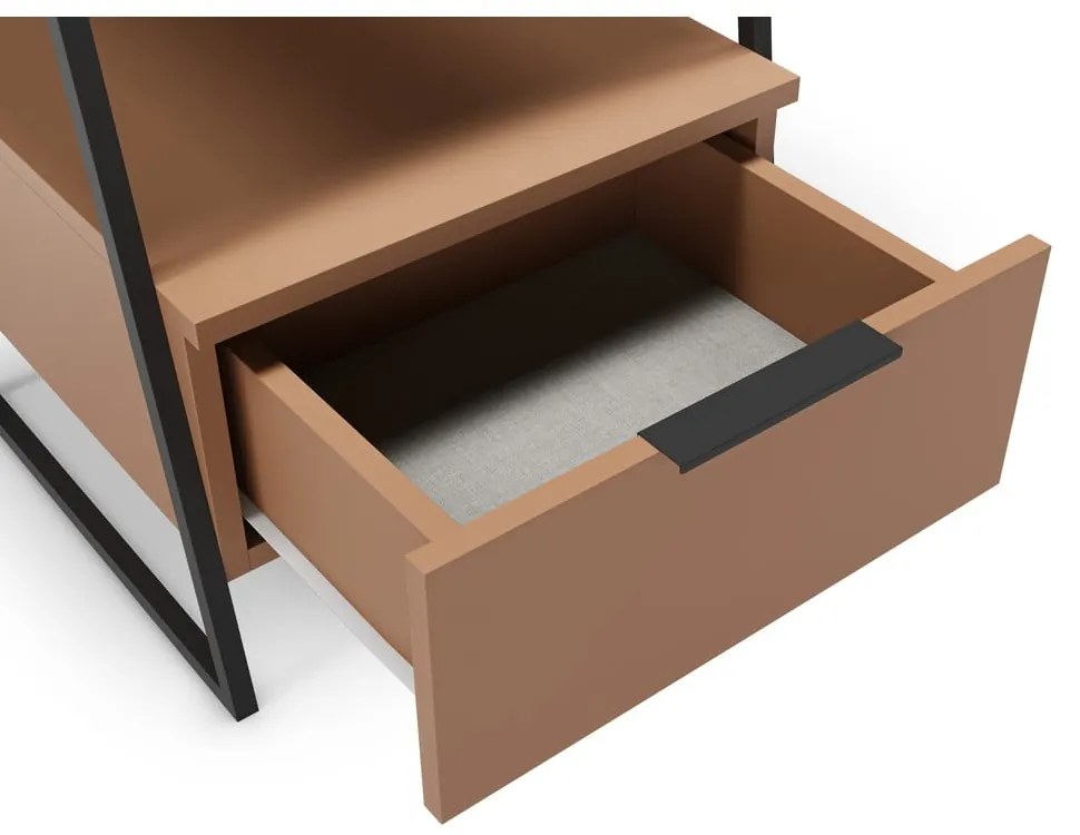 Nočný stolík v tehlovej farbe Velia – Marckeric