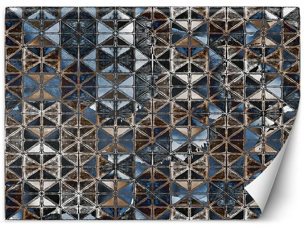 Gario Fototapeta Modré sklenené dlaždice - mozaika Materiál: Vliesová, Rozmery: 400 x 280 cm