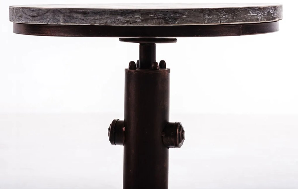 Kovový barový stôl Lumo v industriálnom štýle - v79-100 x Ø50 cm - Bronzová